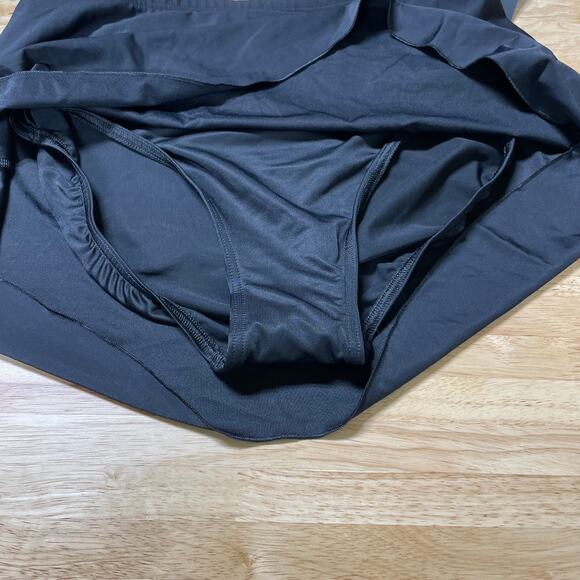Miraclesuit NWT Skirt Swim Bottom Black Size 16 High Waist Ruffle Skirt Full Cut - Picture 9 of 15